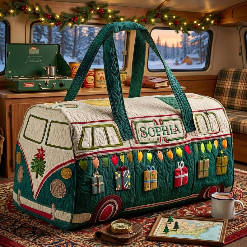 Handmade Christmas Quilted Tote Bag