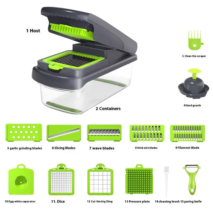 🥗 14-in-1 Vegetable Chopper