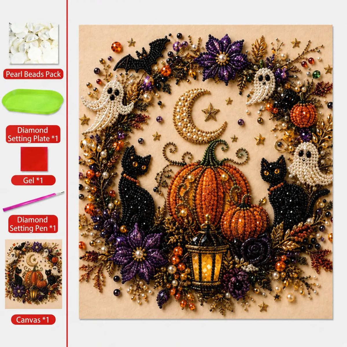 🎃🎄Christmas + Halloween Pearl Art DIY Kits
