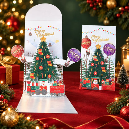 🎁3D Christmas Money Gift Card （Two types, Five-pack）
