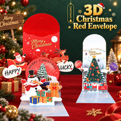 🎁3D Christmas Money Gift Card （Two types, Five-pack）