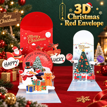 🎁3D Christmas Money Gift Card （Two types, Five-pack）