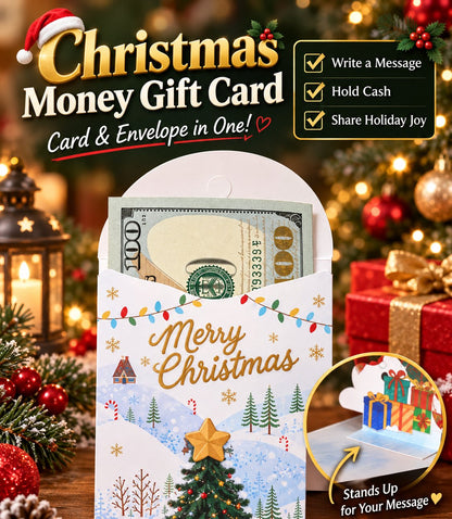 🎁3D Christmas Money Gift Card （Two types, Five-pack）