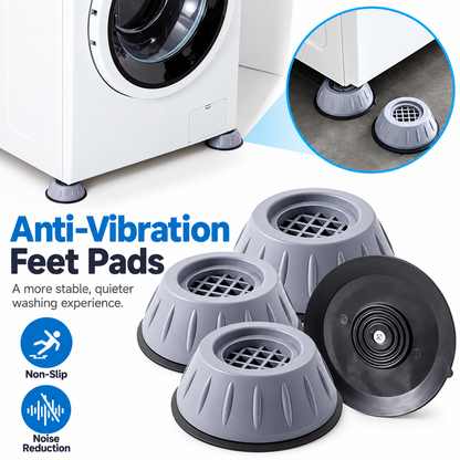 🔇 4PCS Anti-Vibration Washing Machine Feet Pads – Non-Slip Shock Absorbing Appliance Support Pads