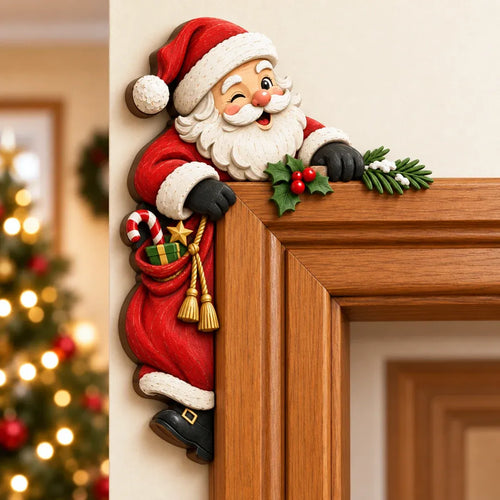 🎄3D Christmas Peekaboo Door Frame Decor – 8 Festive Designs ✨