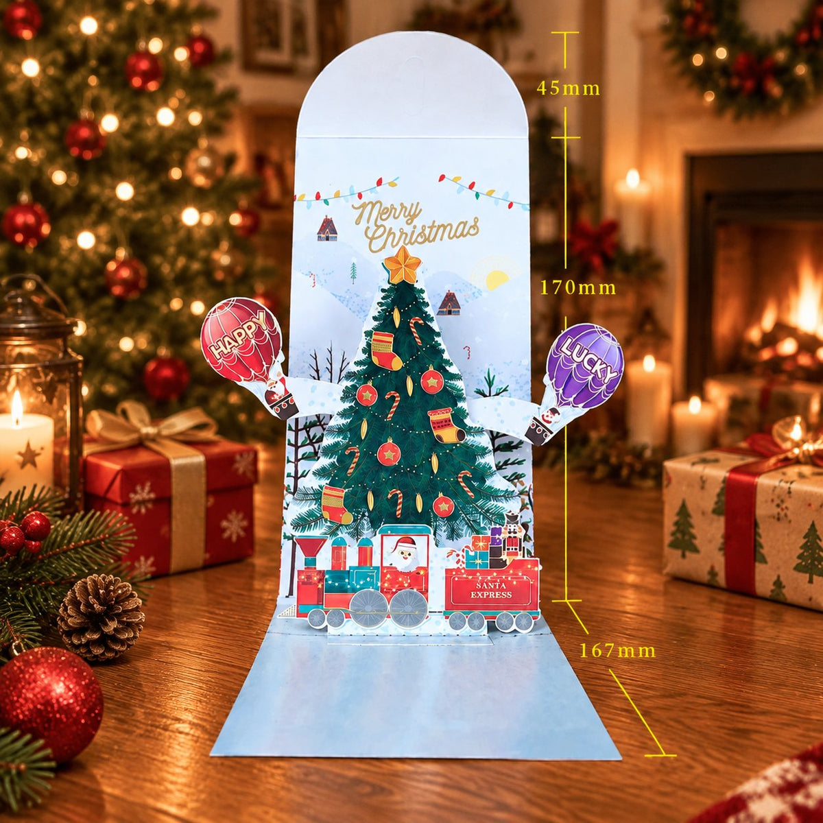 🎁3D Christmas Money Gift Card （Two types, Five-pack）