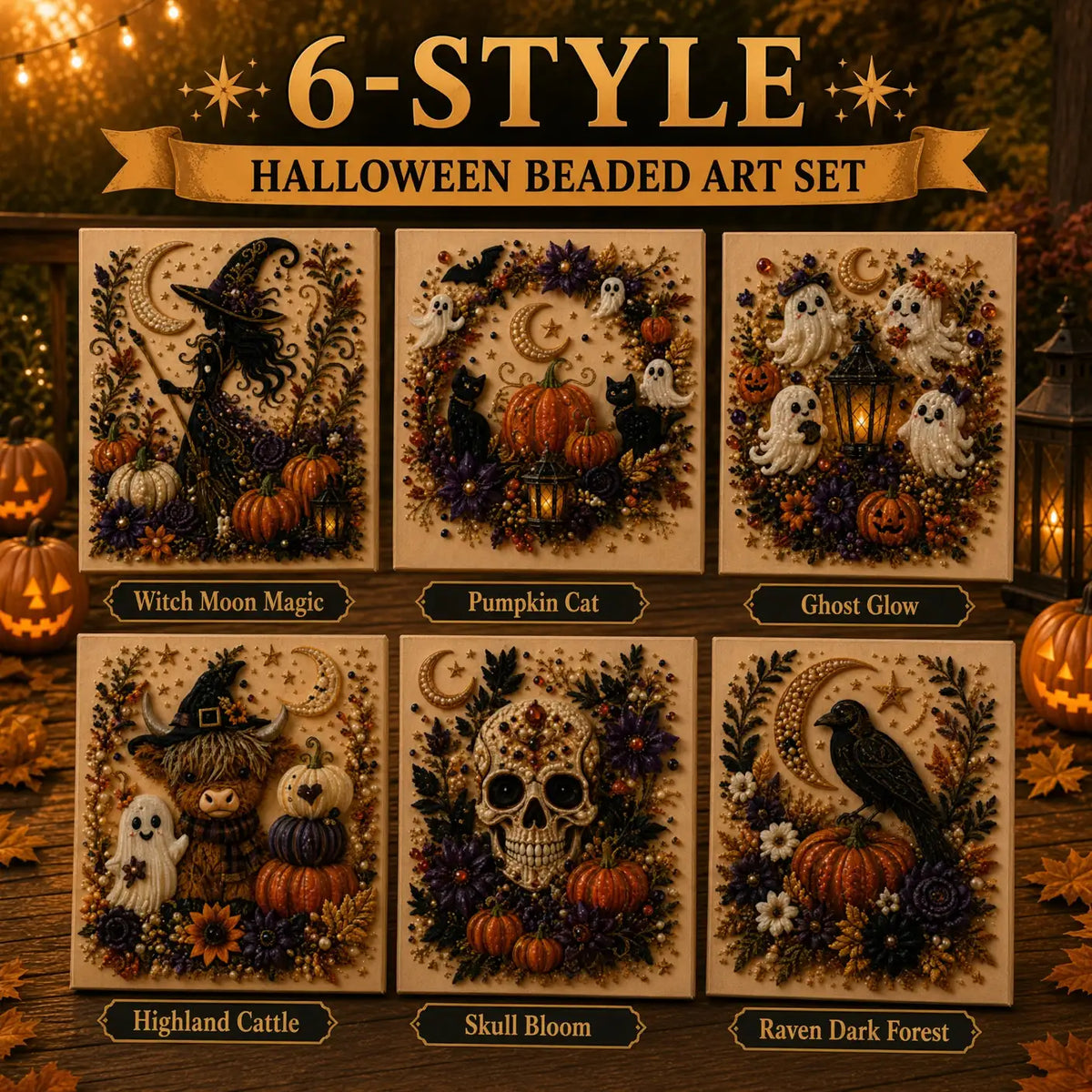 🎃🎄Christmas + Halloween Pearl Art DIY Kits
